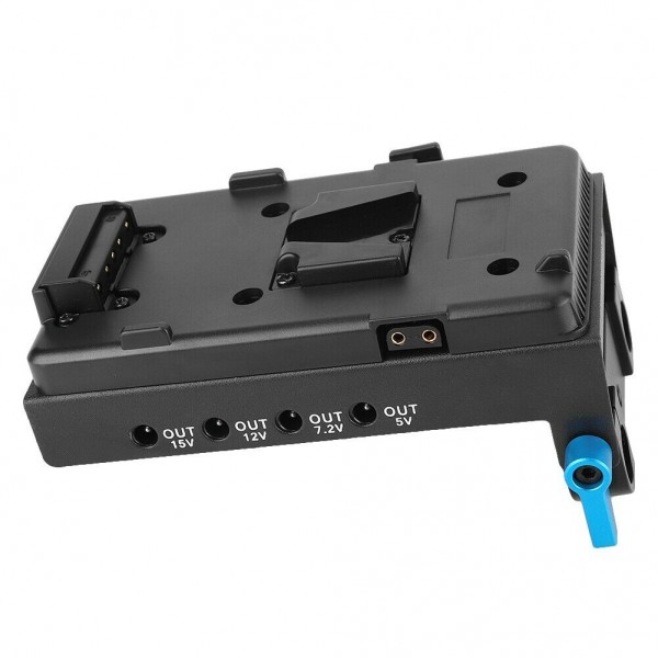 Τροφοδοτικό μπαταρίας V Mount V-lock με 15mm Dual Hole Rod Clamp για Sony FW50 + BMCC/BMPCC + USB ADAPTER