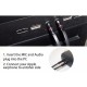 WOXLINE 3.5mm Headphone Mic Audio Y Splitter Cable Female to Dual Male