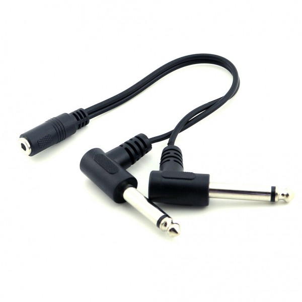 WOXLINE 3.5mm Audio Cable Mini 1/8" TRS Stereo Female to Dual 1/4" 6.35mm Mono
