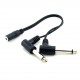 WOXLINE Καλώδιο μετατροπέας 3.5mm Audio Cable Mini 1/8" TRS Stereo Female to Dual 1/4" 6.35mm Mono