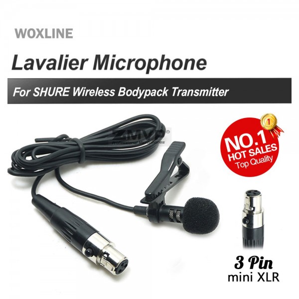 Μικρόφωνο πέτου 3Pin XLR mini Tie Clip on Lavalier Unidirectional Microphone