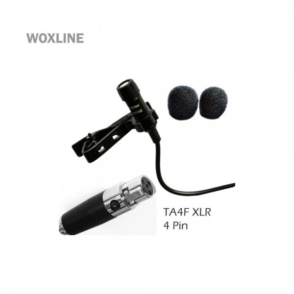 4Pin XLR Mini Tie Clip on Lavalier Unidirectional Microphone