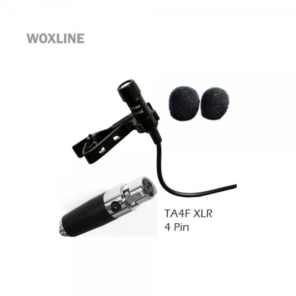 Μικρόφωνο πέτου 4Pin XLR mini Tie Clip on Lavalier Unidirectional Microphone