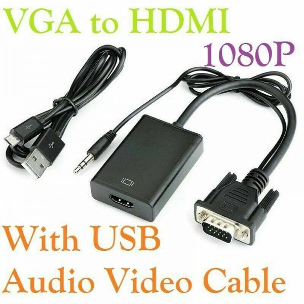 VGA To HDMI Converter 1080P HD Adapter