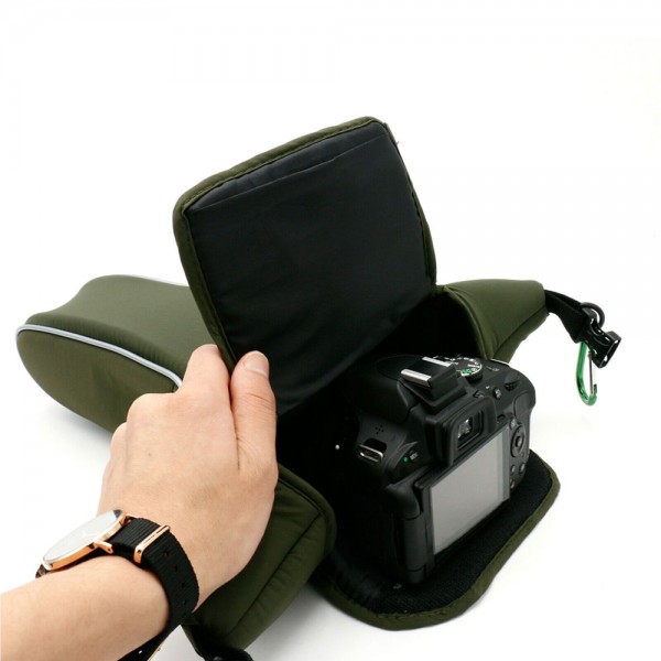 Green waterproof Camera Case Lens 30cm