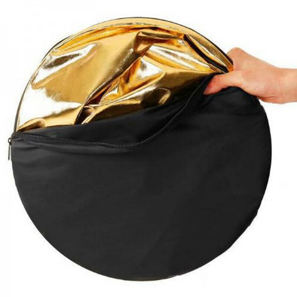 2 in 1 Studio Collapsible Light Reflector 60cm Silver Gold