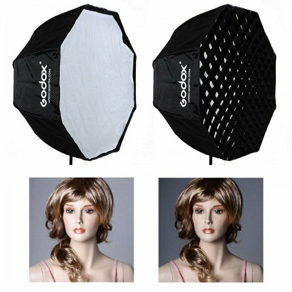 Οκταγωνική ομπρέλα softbox Godox 120cm με Grid