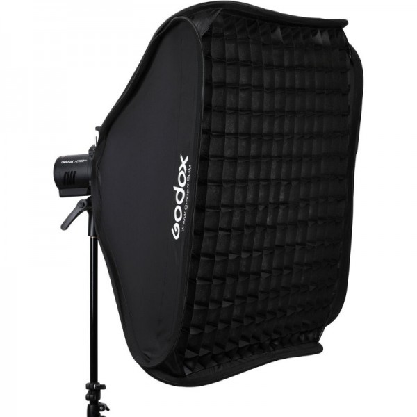 Godox 80x80cm Flash Softbox w S2 Type Bowen Mount w Grid