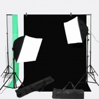 Ολοκληρωμένο φωτογραφικό σετ φωτιστικών XL2 STUDIO KIT ALL IN ONE με Backdrop Kit 