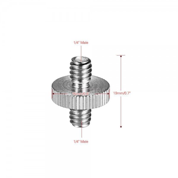 Βίδα φωτογραφικών εξαρτημάτων 1/4 Male to 1/4 Male 