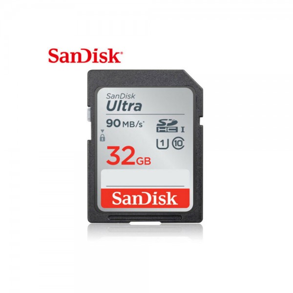 SanDisk 32GB Ultra Class 10 UHS-I SD 90MBs memory card