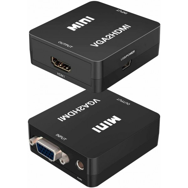 Full HD Video Audio VGA to HDMI Converter