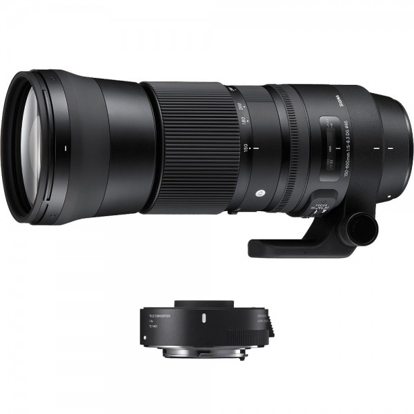 Sigma 150-600mm f/5-6.3 DG OS HSM Contemporary Lens and TC-1401 1.4x Teleconverter Kit for Nikon F