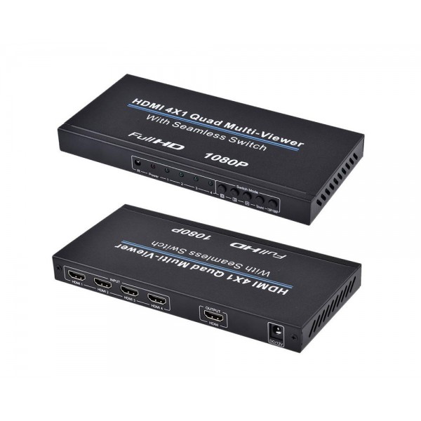 Επαγγελματικό Seamless Switcher HDMI 4X1 Quad Multi-Viewer Splitter