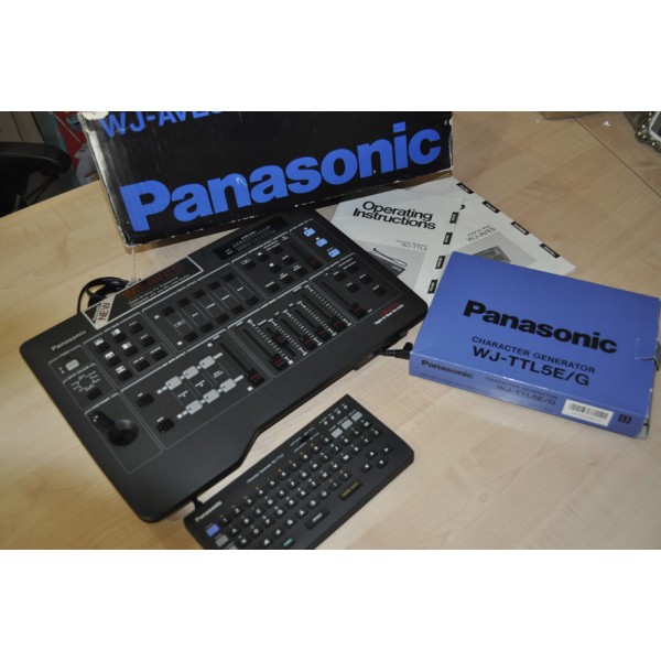 Vintage Panasonic WJ-AVE5 Video Mixer + Character Generator WJ-TTL5E/G