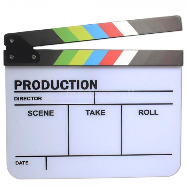 Pro Large Clapperboard TV Movie Cut/Action