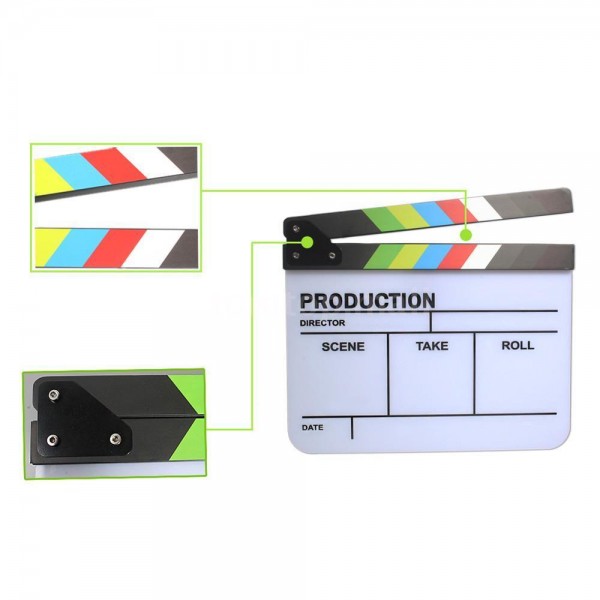 Pro Large Clapperboard TV Movie Cut/Action
