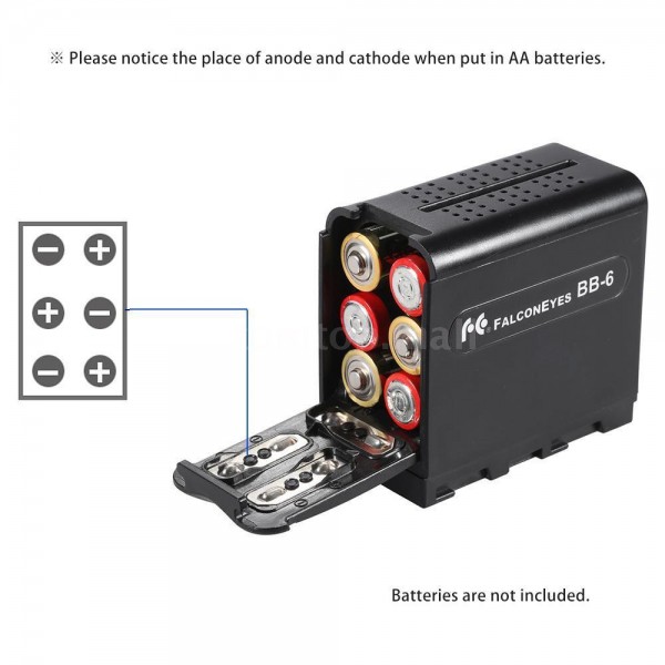 AA Battery Pack Case as NP-F Series Battery