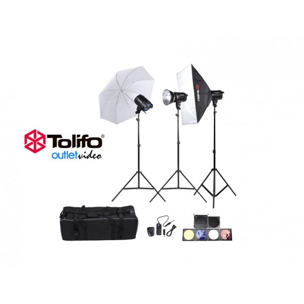 TOLIFO 3 x Photography Studio Flash ALL ΙΝ ΟΝΕ (900 W)