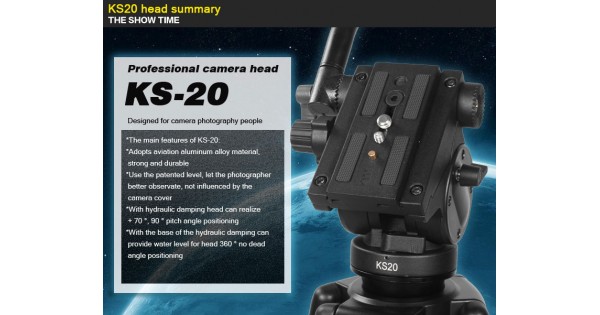 Diat KS20 Υδραυλική κεφαλή video με half bowl (Για έως 8+kg)