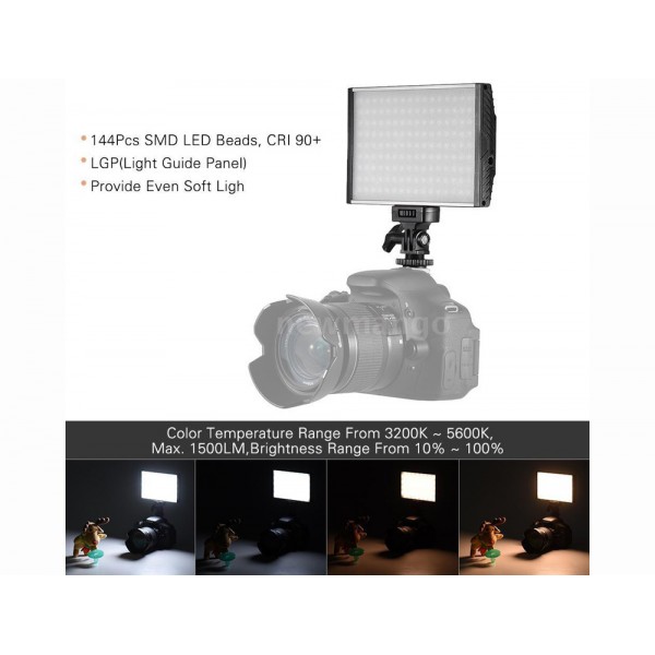 Σετ φωτιστικό LED SMD τεχνολογίας TOLIFO PRO 15 Bi Color CRI 95+ με μπαταρία κ φορτιστή 