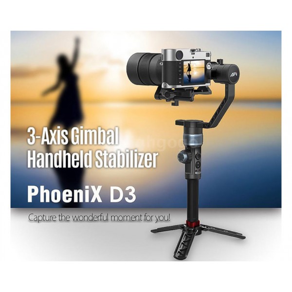 3.2kg Loading AFI Phoenix D3 Gimbal + Follow Focus For Canon & Sony