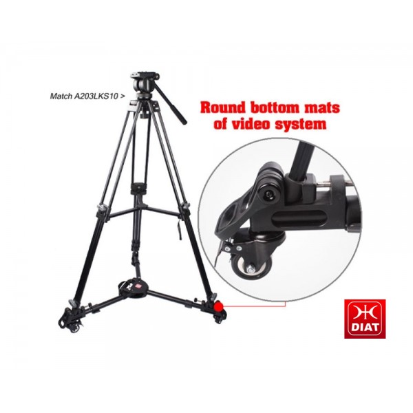 STUDIO KIT - Τρίποδας Diat 1,80m μαζί με βάση κίνησης DW60 Pulley Dolly