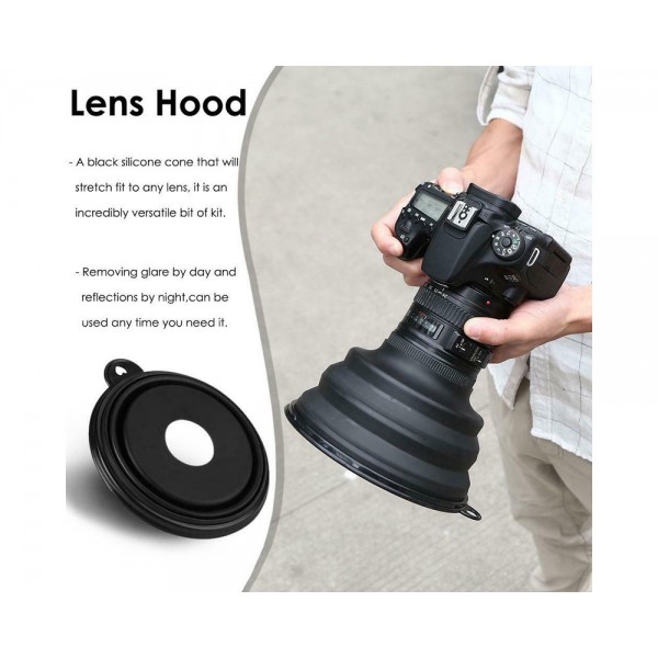 120mm Universal  Block Out Glass Photography Lens Hood