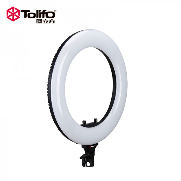 Σετ φωτιστικού Ring LED Tolifo 430 SMD τεχνολογίας με βάση τηλεφώνου καθρέφτη κ τρίποδα  (Bi Color 48W - 4800 LM - Battery & AC Type)