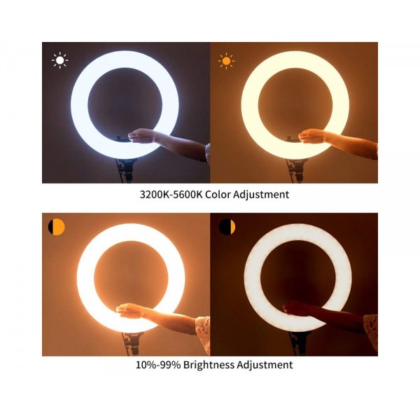 Φωτιστικό LED SMD τεχνολογίας Tolifo 360 Light Make up με βάση τηλεφώνου (Bi Color 40W - 4000 LM - AC Type)