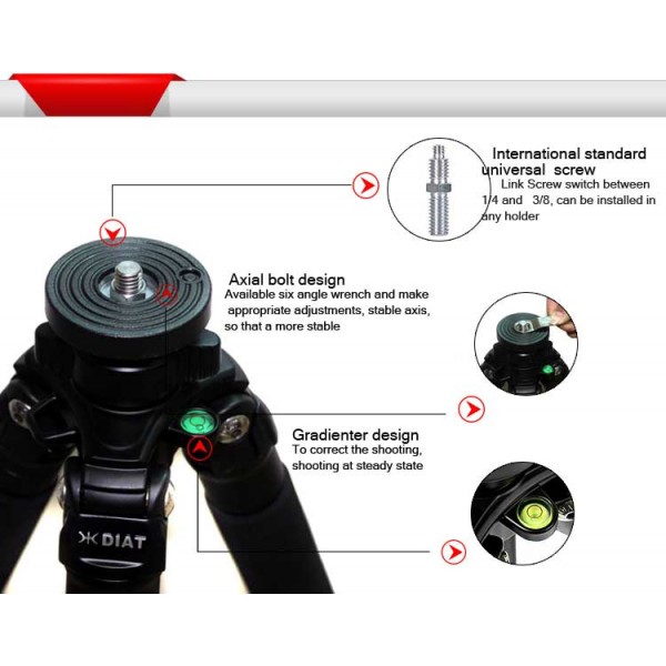 Φωτογραφικός Τρίποδας Μονόποδας Diat AKS224 DHS5