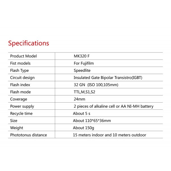 Φλας Meike MK-320F LCD TTL για Fuji