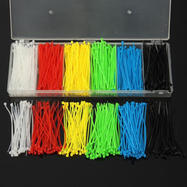 900pcs Wrap Cameras Cable Strap Zip Ties with Box