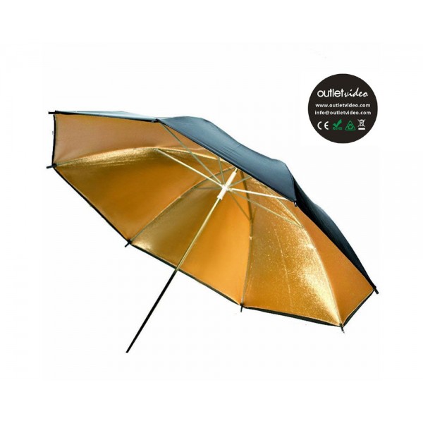Φωτογραφική ομπρέλα αντανάκλασης Black/Gold 84 cm