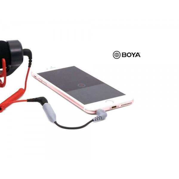 BOYA BY-CIP Camera Microphone 3.5m Cable Convertor For Smartphones