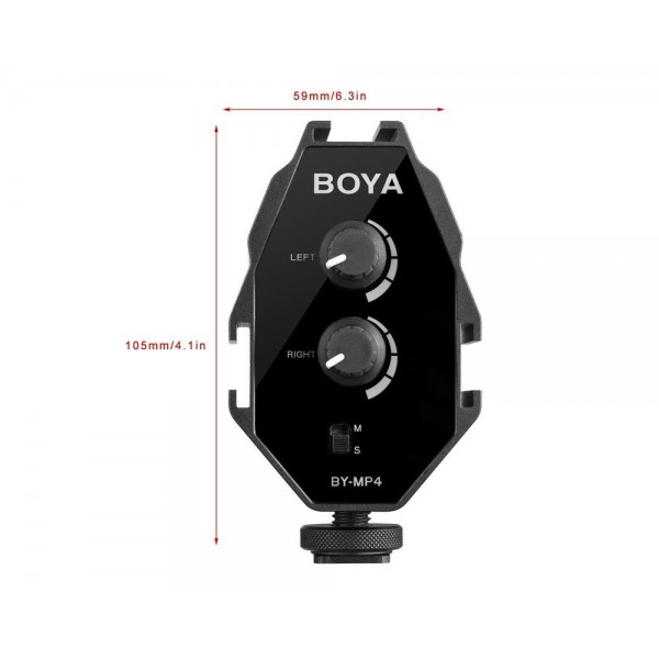 BOYA 2 Channel 3.5mm jack Audio Mixer Adapter