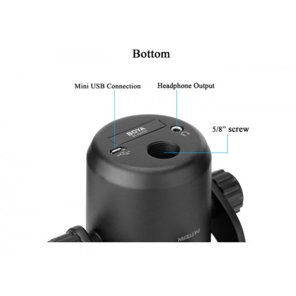 BOYA BY-PM700 USB στουντιακό μικρόφωνο για ζωντανές μεταδόσεις podcast 