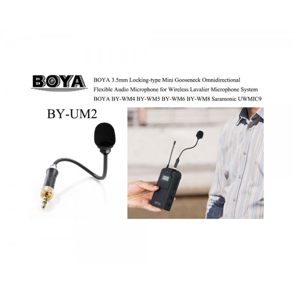 Μικρόφωνο BOYA BY-UM2 Mini Omin-directional 3.5mm Locking-type (SARAMONIC, BOYA, etc)