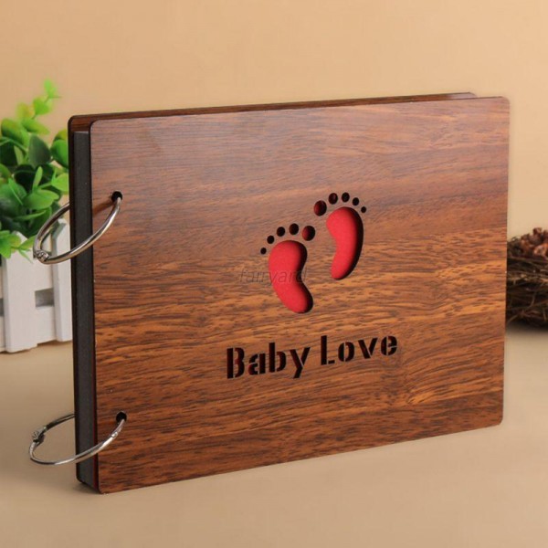 Baby Lovers Wood Cover Photo Album
