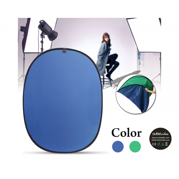 2mx1.5m "Outletvideo"  7-in-1 RFT-10 Collapsible Photo Light Reflector Disc + Chromakey Background