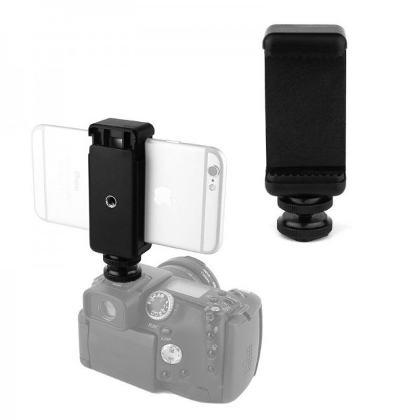 DSLR Cell Phone Clip Holder + Hot Shoe