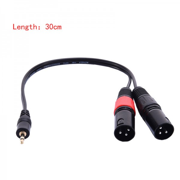 WOXLINE μετατροπέας 30cm 1/8 3.5mm Male Plug Stereo TRS Audio to Dual 2 3pin XLR male