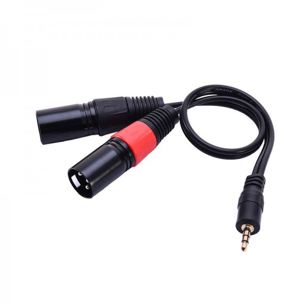 WOXLINE μετατροπέας 30cm 1/8 3.5mm Male Plug Stereo TRS Audio to Dual 2 3pin XLR male