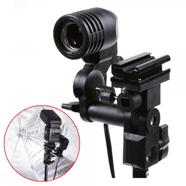 Dual Holder Lamp & Flash Umbrella Bracket