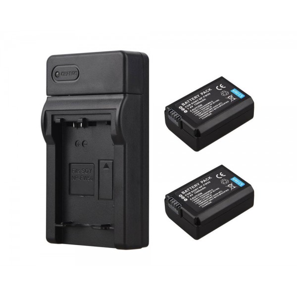 2 μπαταρίες 1500mAh NP-FW50 για κάμερες Sony με φορτιστή