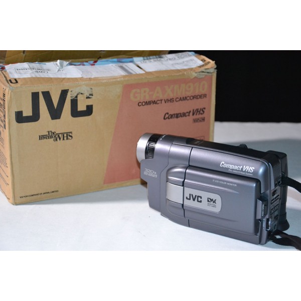 Vintage NTSC JVC GR-AXM910 Boxed VHS-C Camcorder + Accessories