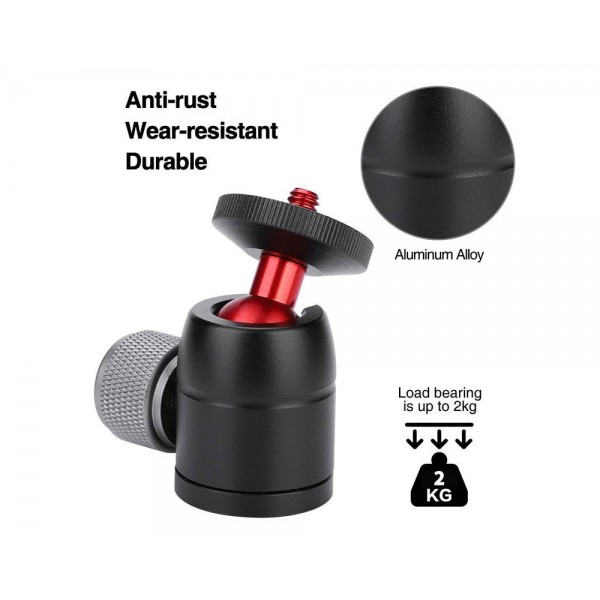 Anti-rust 360° Swivel Mini Camera Ball Head