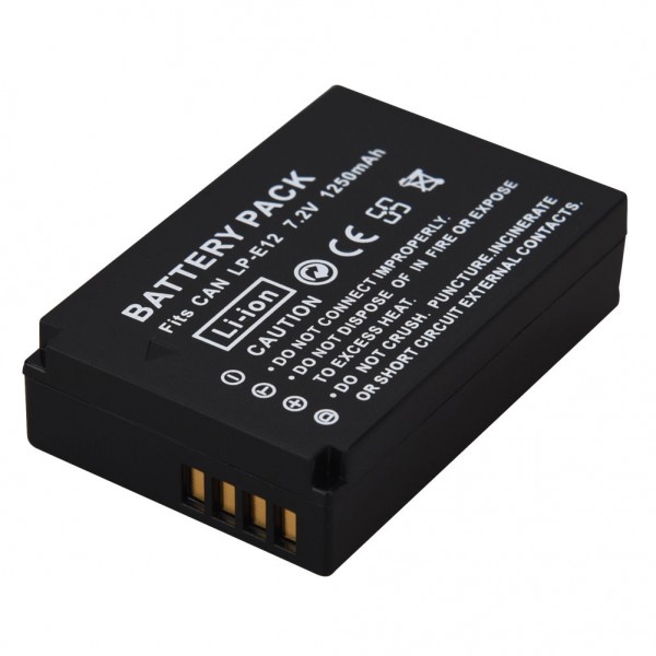 1250mAh LP-E12 Battery For Canon SL1 100D EOS-M EOS-M2 KISS X7