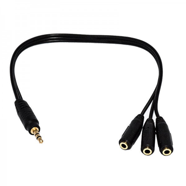 WOXLINE Camera 3.5mm Male to 3 Stereo Female Audio Cable Mixer