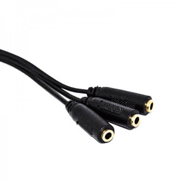 WOXLINE Camera 3.5mm Male to 3 Stereo Female Audio Cable Mixer
